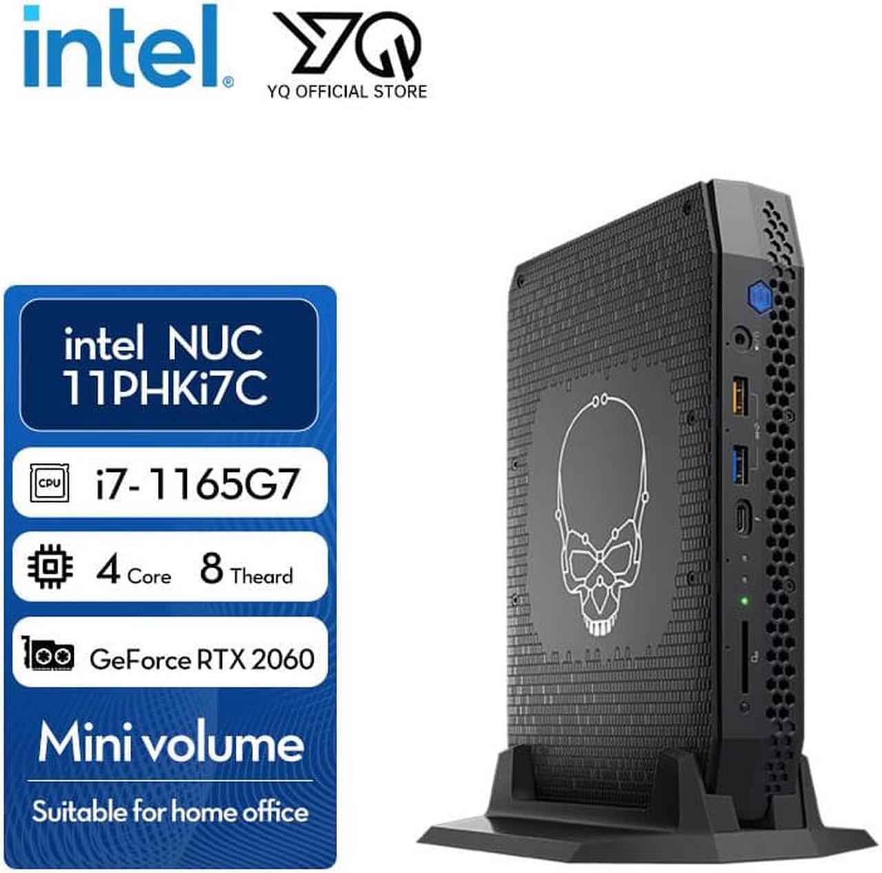 Intel nuc pc Phantom Canyon NUC11PHKi7 Gaming Mini PC, Intel Core i7-1165G7 Upto 4.7GHz, NVIDIA GeForce RTX 2060, Thunderbolt, Wi-Fi, Bluetooth, Windows 10 Pro,Including 1t SSD 32GB