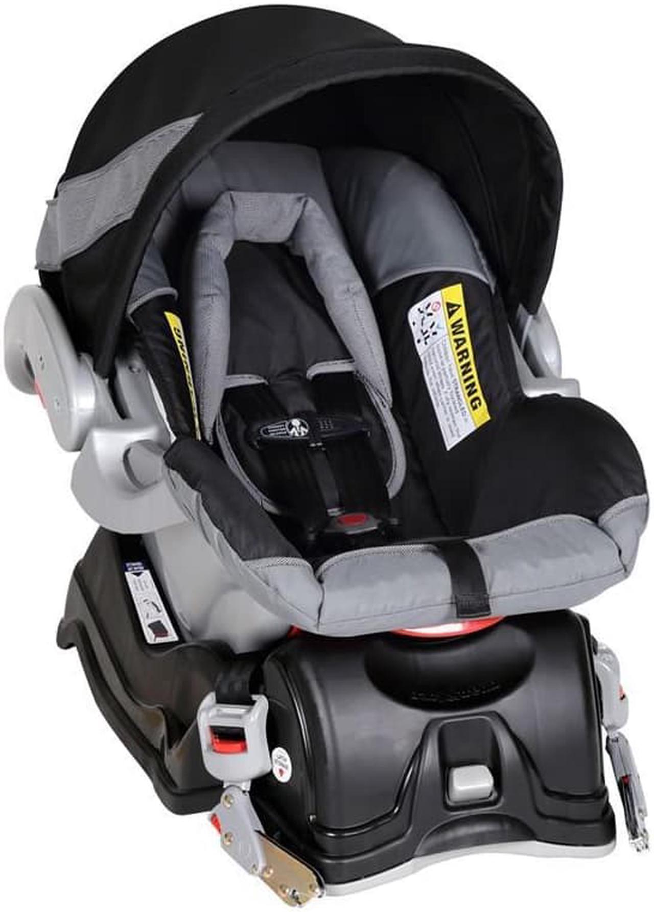 Alt view image 2 of 10 - Baby Trend Expedition Jogger Travel System, Millennium White (Includes Expedition 3 Wheel Jogging Stroller and EZ Flex-Loc® 30 Infant Car Seat)