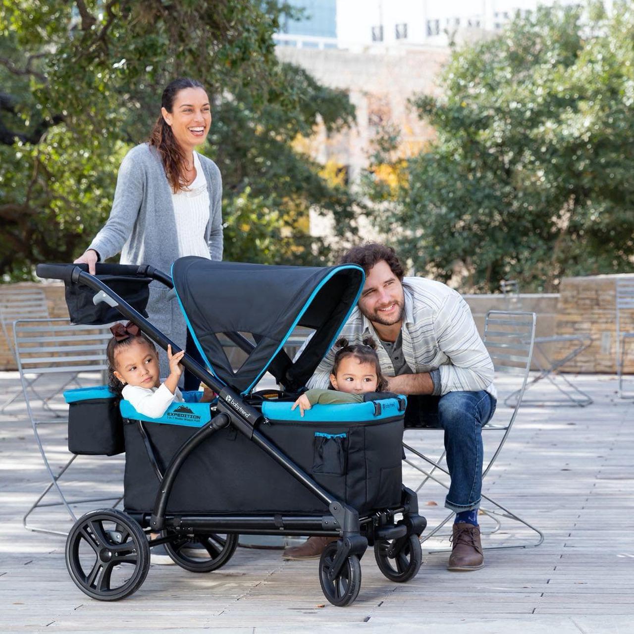 Alt view image 7 of 7 - Baby Trend Expedition 2-in-1 Stroller Wagon PLUS, Ultra Marine