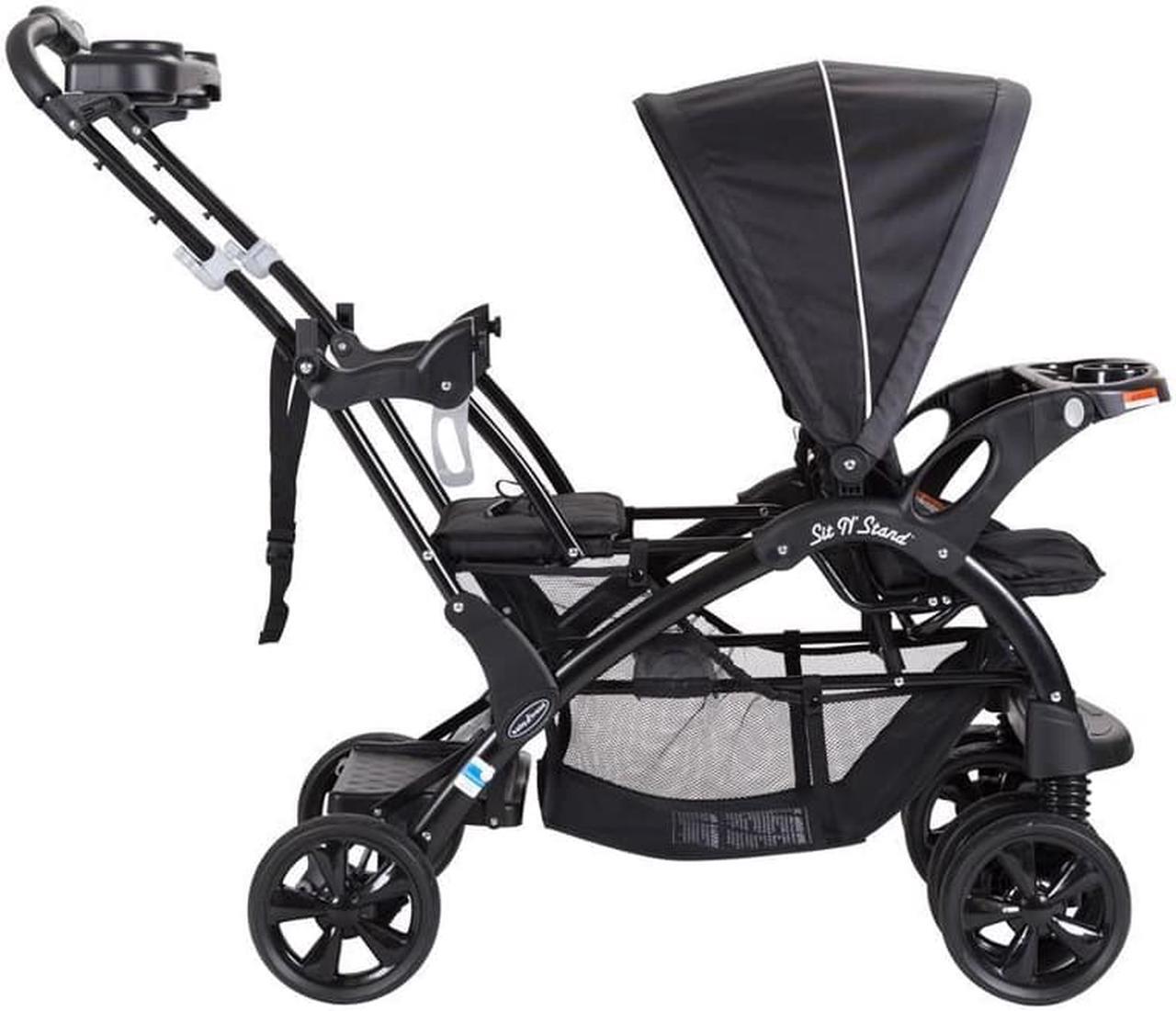Alt view image 4 of 5 - Baby Trend Sit N' Stand® Double Stroller, Onyx