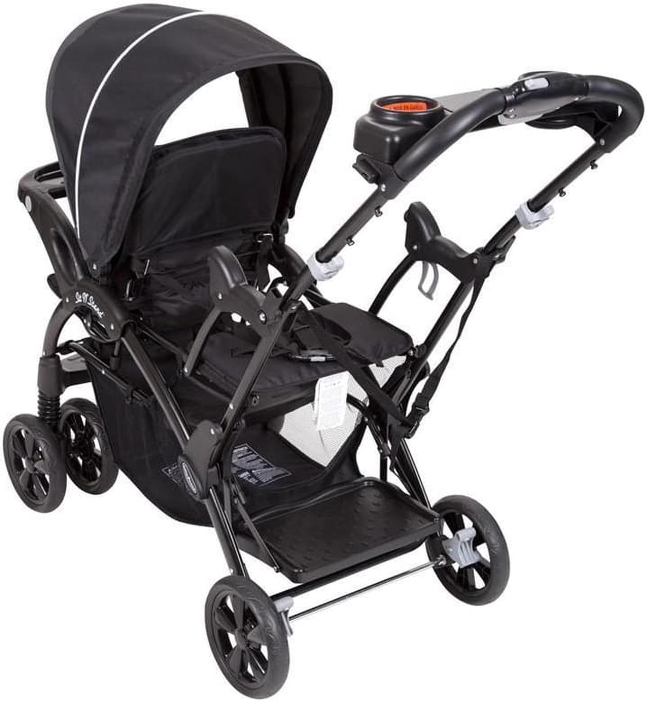 Alt view image 3 of 5 - Baby Trend Sit N' Stand® Double Stroller, Onyx