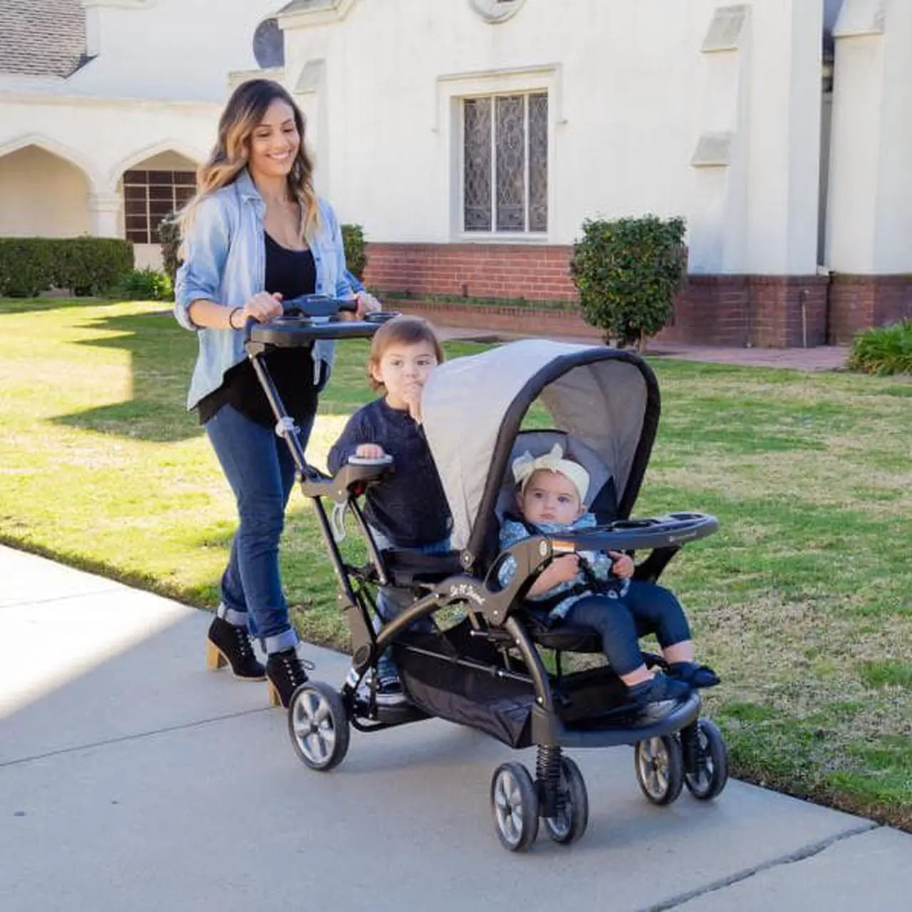 Alt view image 7 of 7 - Baby Trend Sit N' Stand® Ultra Stroller, Morning Mist