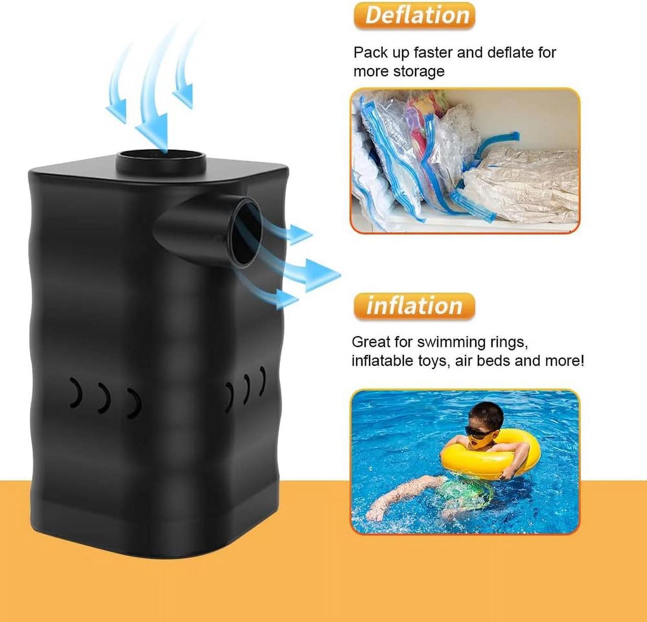 Alt view image 4 of 7 - Electric Air Pump - Portable Quick-Fill Inflator/Deflator Pumps, Air Mattress Pump for Inflatables Paddling Pools,Swimming Ring AC/110V