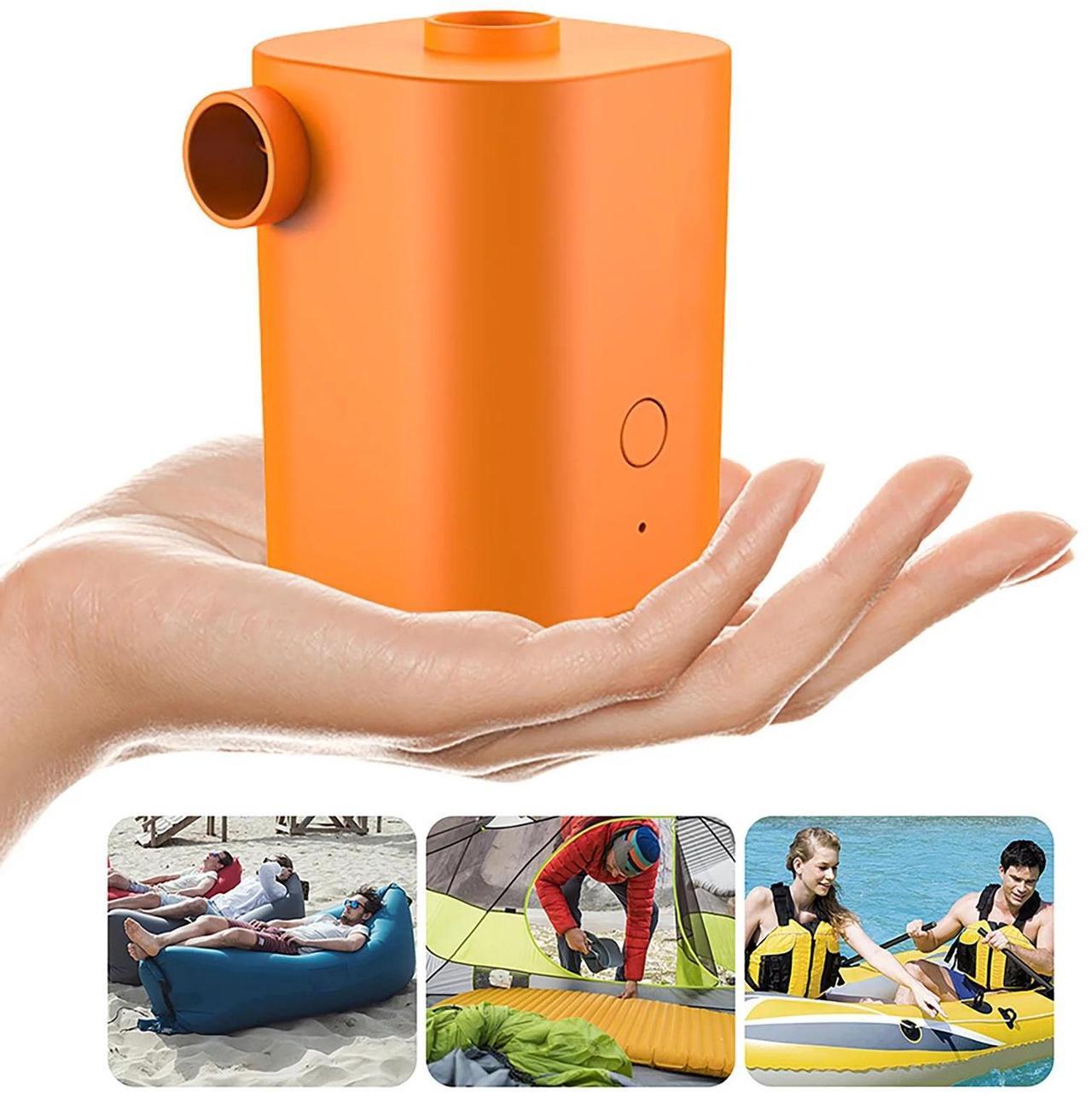 Alt view image 5 of 6 - 2500mAh Battery Rechargeable Electric Air Pump with 5 Nozzles Quickly Inflation/Deflation Portable Swimming Rings Air Mattress Pump for Outdoor