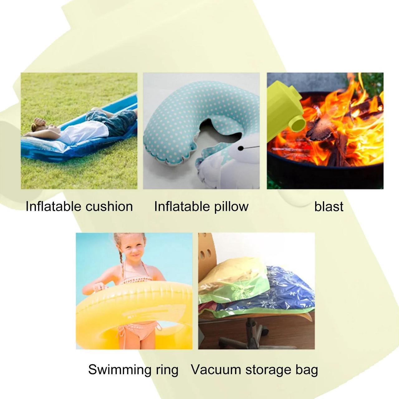 Alt view image 4 of 6 - Electric Air Pump, Rechargeable Battery Air Mattress Pump, Portable Quick-Fill Inflator/Deflator Pumps With 3600mAh For Camping Inflatable Cushions
