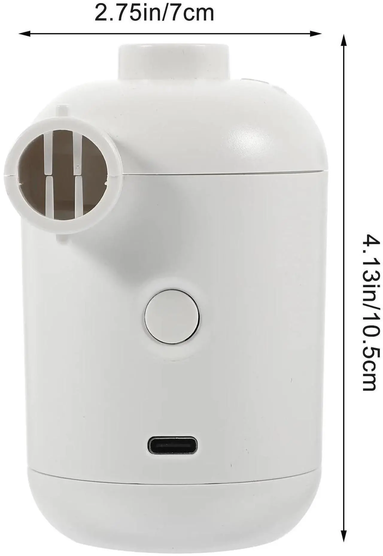 Alt view image 3 of 7 - 2500mAh Battery Rechargeable Electric Air Pump with 5 Nozzles Quickly Inflation/Deflation Portable Swimming Rings Air Mattress Pump for Outdoor