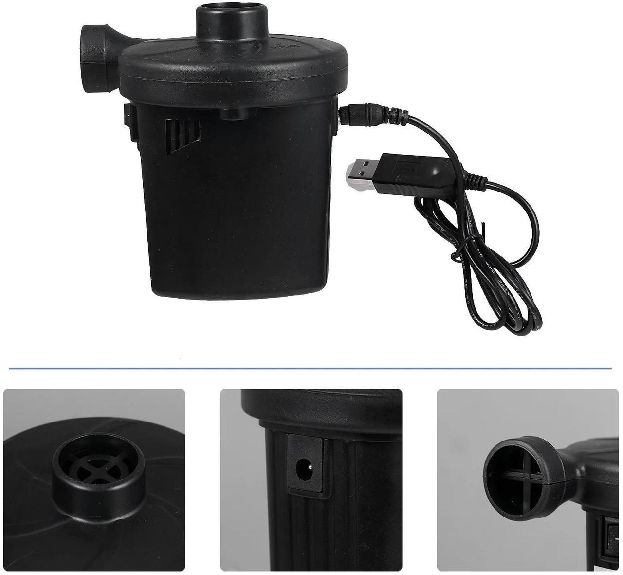 Alt view image 3 of 5 - Electric Air Pump Rechargeable USB Air Mattress Pump Portable Air Pump