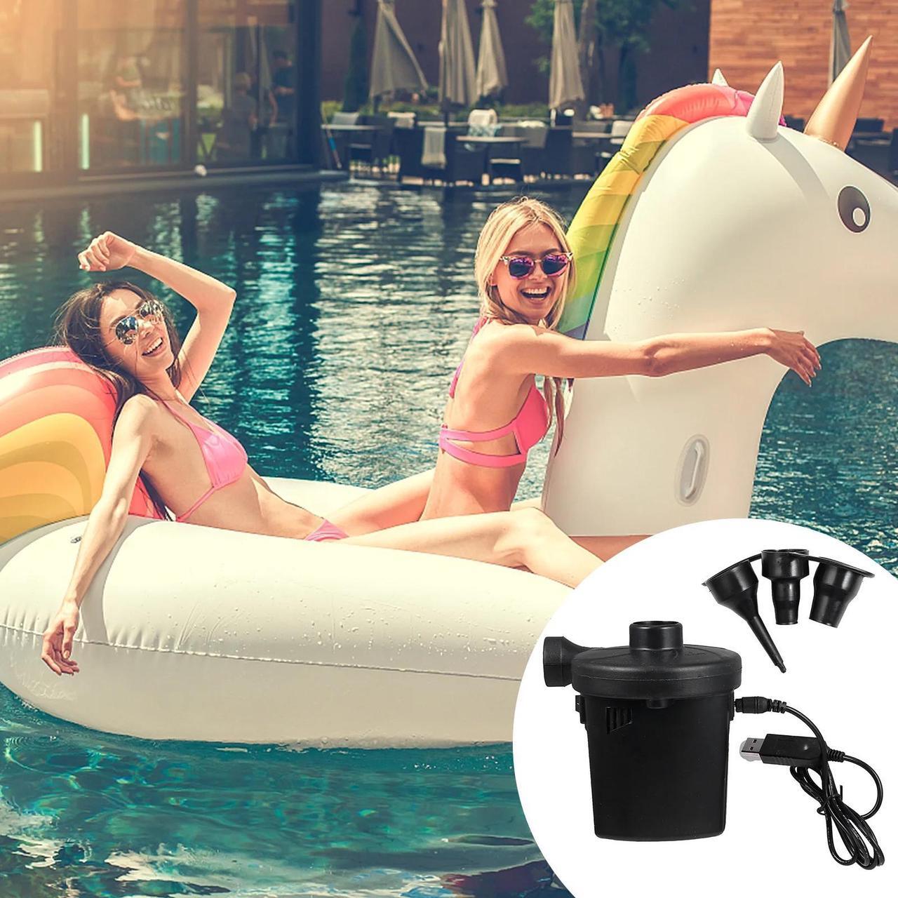 Alt view image 4 of 5 - Electric Air Pump Rechargeable USB Air Mattress Pump Portable Air Pump