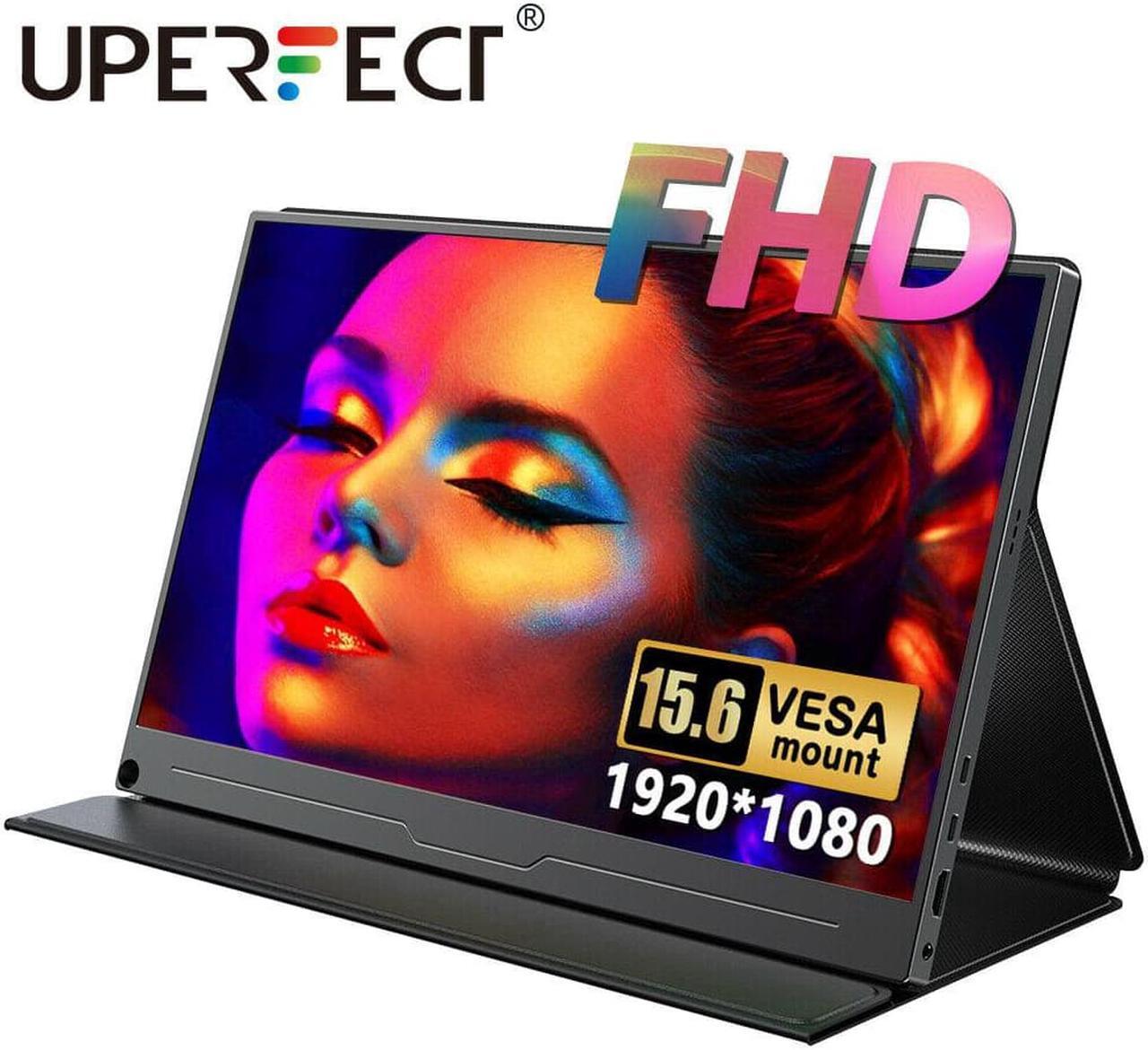 Main image of UPERFECT Portable Monitor, 15.6" 1080P FHD 350 Nits Brightness Computer Display HDMI USB Type-C with Speakers for Laptop PC Cellphone Xbox