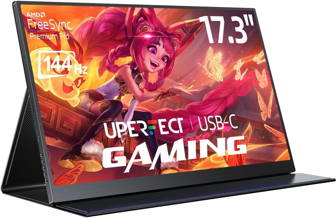 Main image of Portable Monitor 144hz 17.3 inch 100% sRGB FHD HDR IPS 1920x1080 VESA Ultra-Slim Screen Dual Speakers with Type-C Mini HDMI for Laptop Phone PC Switch ps5 Xbox MacBook Mac