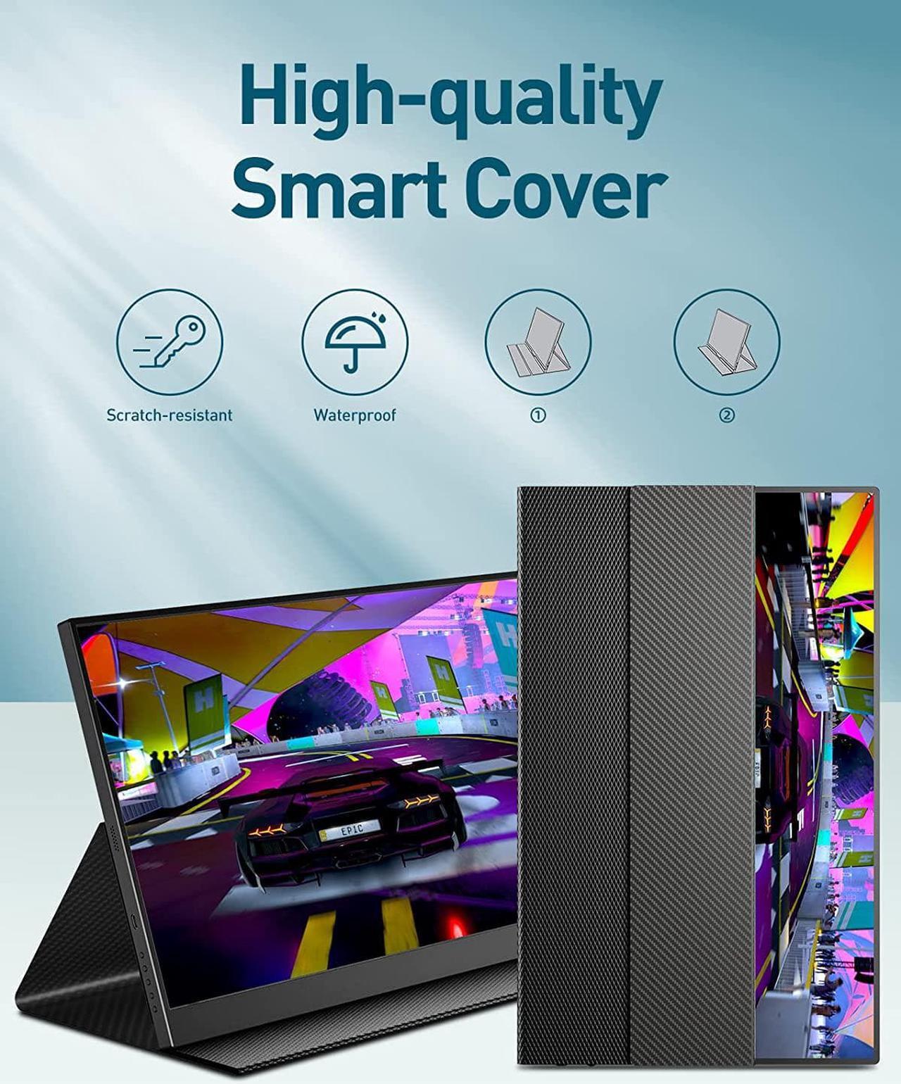 Alt view image 7 of 7 - Portable Monitor 144hz 17.3 inch 100% sRGB FHD HDR IPS 1920x1080 VESA Ultra-Slim Screen Dual Speakers with Type-C Mini HDMI for Laptop Phone PC Switch ps5 Xbox MacBook Mac