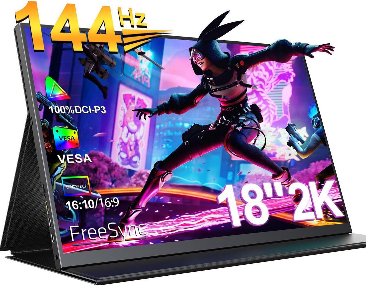 Main image of UPERFECT 144 Hz Gaming Monitor 2560 x 1600 HDR Portable Monitor Narrow Border, Frosted Monitor Plug and Play, Widely Compatible With Housing and Integrated Speakers