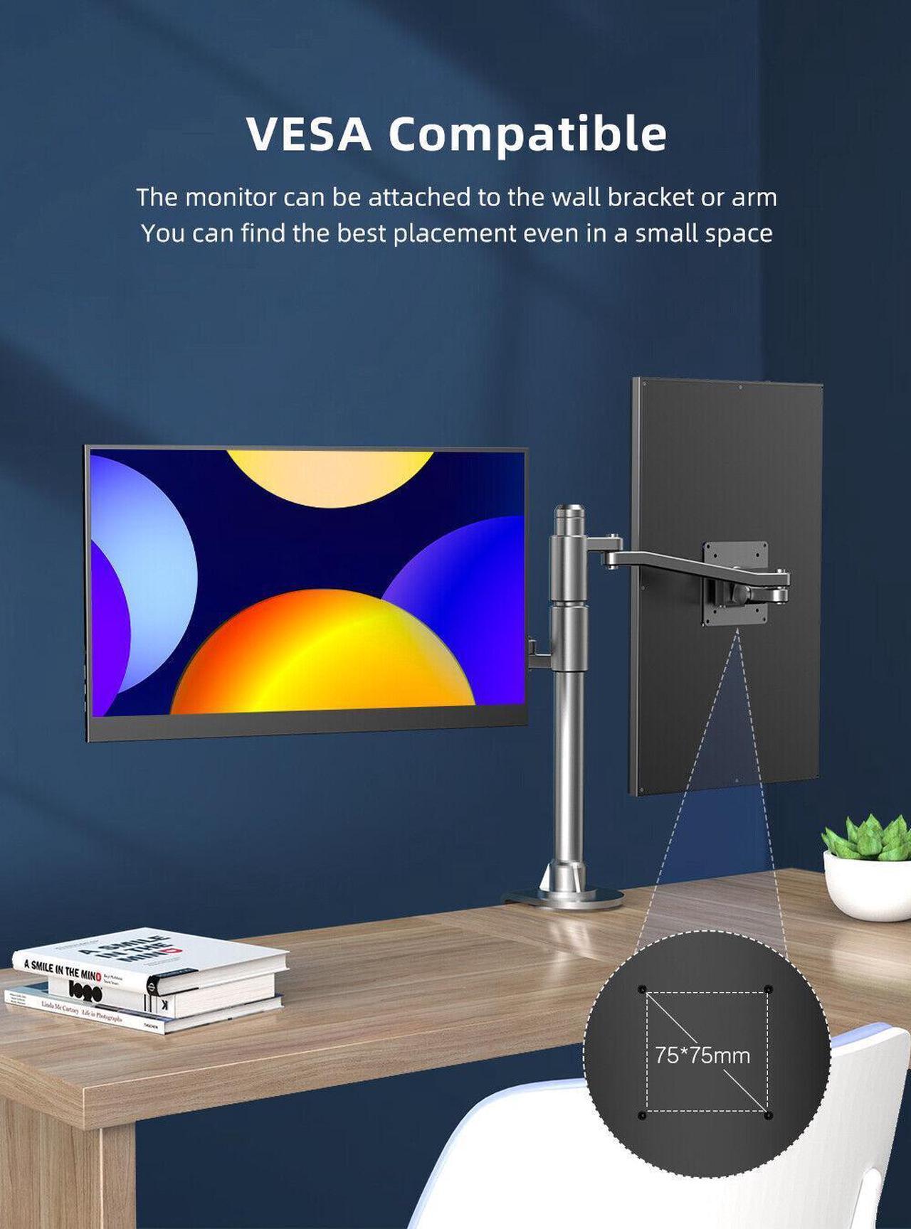 Alt view image 6 of 7 - UPERFECT Portable Monitor 17.3" 1080P, IPS HDR Computer Display, HDMI USB-C External Monitor for Laptop Monitor