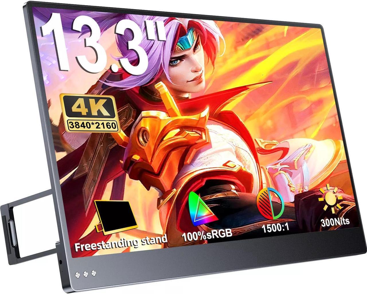 Main image of UPERFECT 4K Monitor 13.3 Inch 3840x2160 Portable Monitor 4K Gaming Monitor USB C Screen UHD Travel Monitor w/Satnd & Speakers