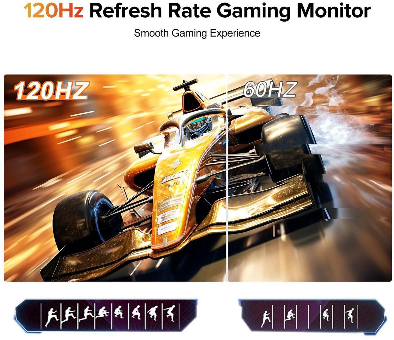 Alt view image 4 of 7 - UPERFECT 21.5" 120Hz Touchscreen Portable Monitor with Kickstand & VESA Mount, HDMI & Type-C, for Gaming, Laptops, Steamdeck, MacBook, Phones, Mini PC
