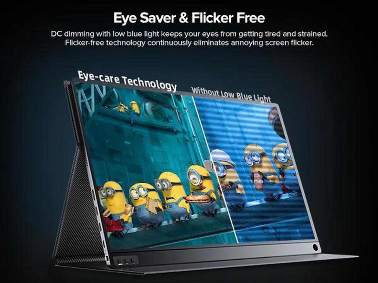 Alt view image 6 of 7 - UPERFECT Portable Monitor 2K 144Hz 16.1" Gaming Monitor for Laptop 2560x1440P QHD FreeSync HDR Ultra Slim External Second Screen for PC Phone Game Console