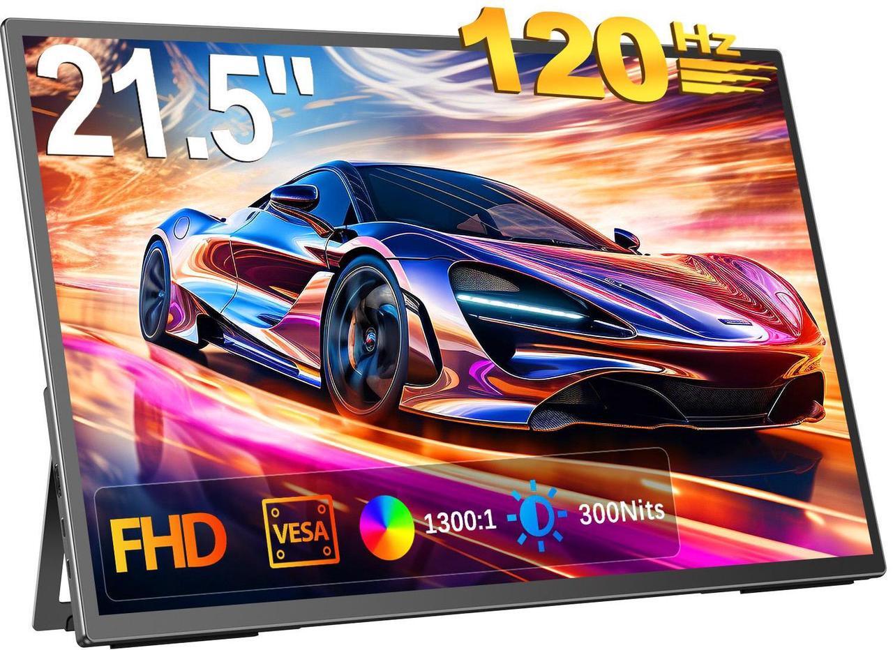 Main image of UPERFECT 21.5 Inch 120HZ Portable Monitor w/Kickstand & VESA, Large Portable Gaming Monitor with HDMI Type C, External Dispaly for Laptops, Steamdeck, MacBook, Phones, Mini PC