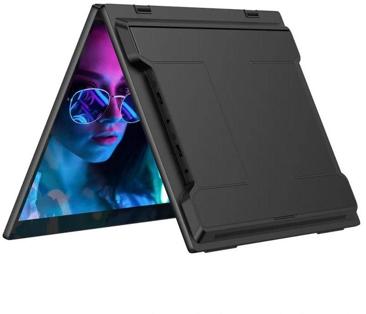 Alt view image 4 of 7 - UPERFECT 16" 2.5K Delta Pro Touch Dual Monitor with Touch Pen: One-Line Setup, Capacitive Pen Support & Ergonomic Stacking Stand