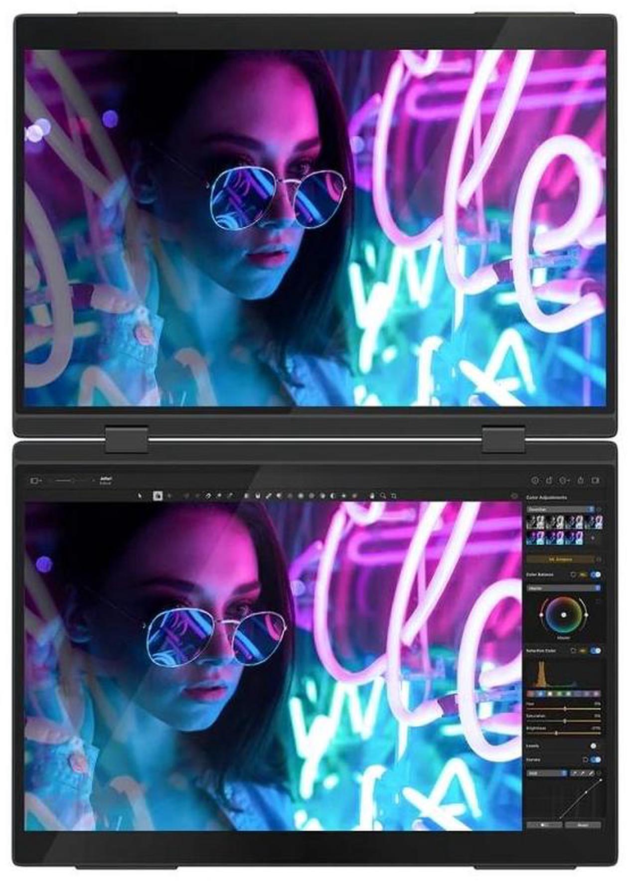 Alt view image 2 of 7 - UPERFECT 16" 2.5K Delta Pro Touch Dual Monitor with Touch Pen: One-Line Setup, Capacitive Pen Support & Ergonomic Stacking Stand