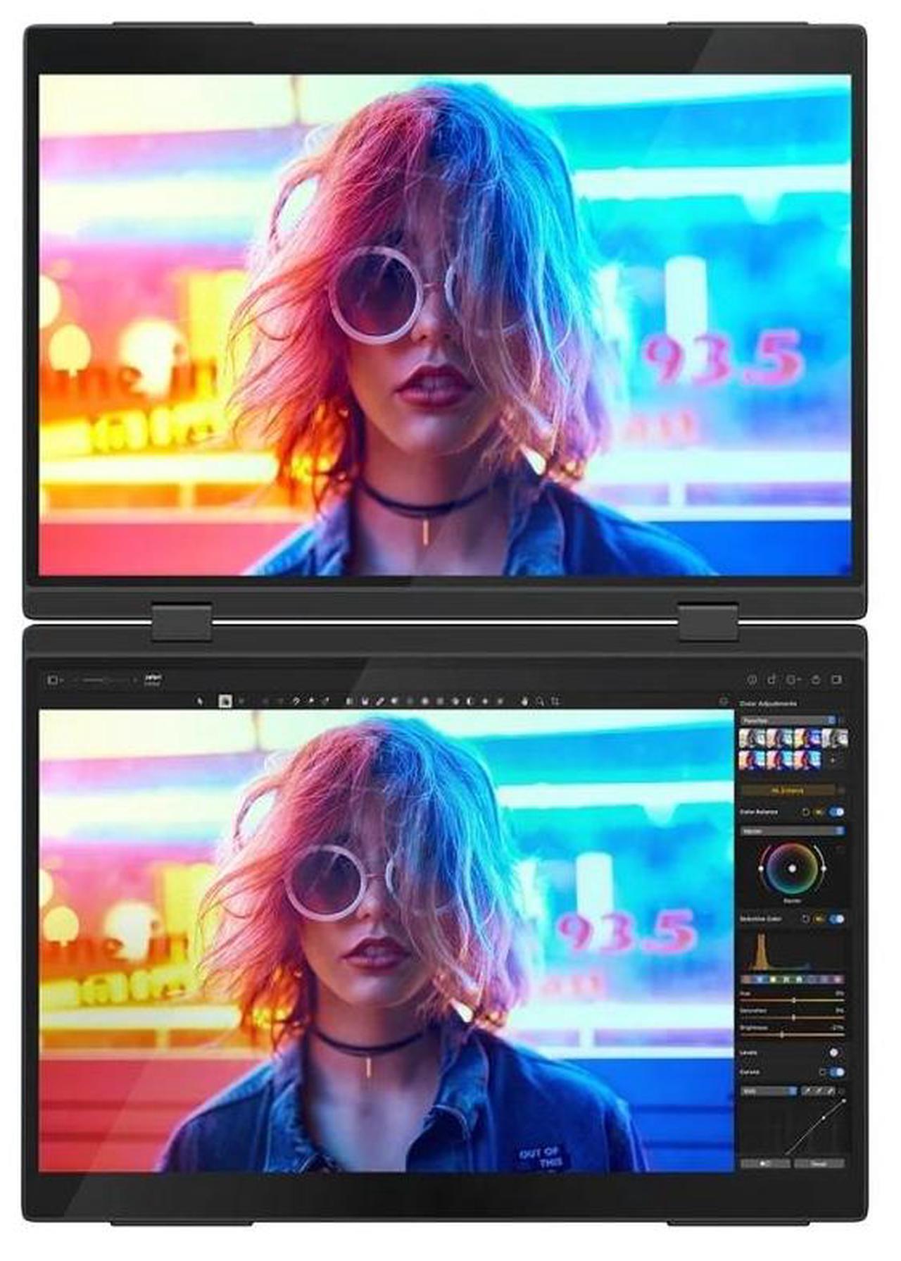 Alt view image 7 of 7 - UPERFECT 16" 2.5K Delta Pro Touch Dual Monitor with Touch Pen: One-Line Setup, Capacitive Pen Support & Ergonomic Stacking Stand