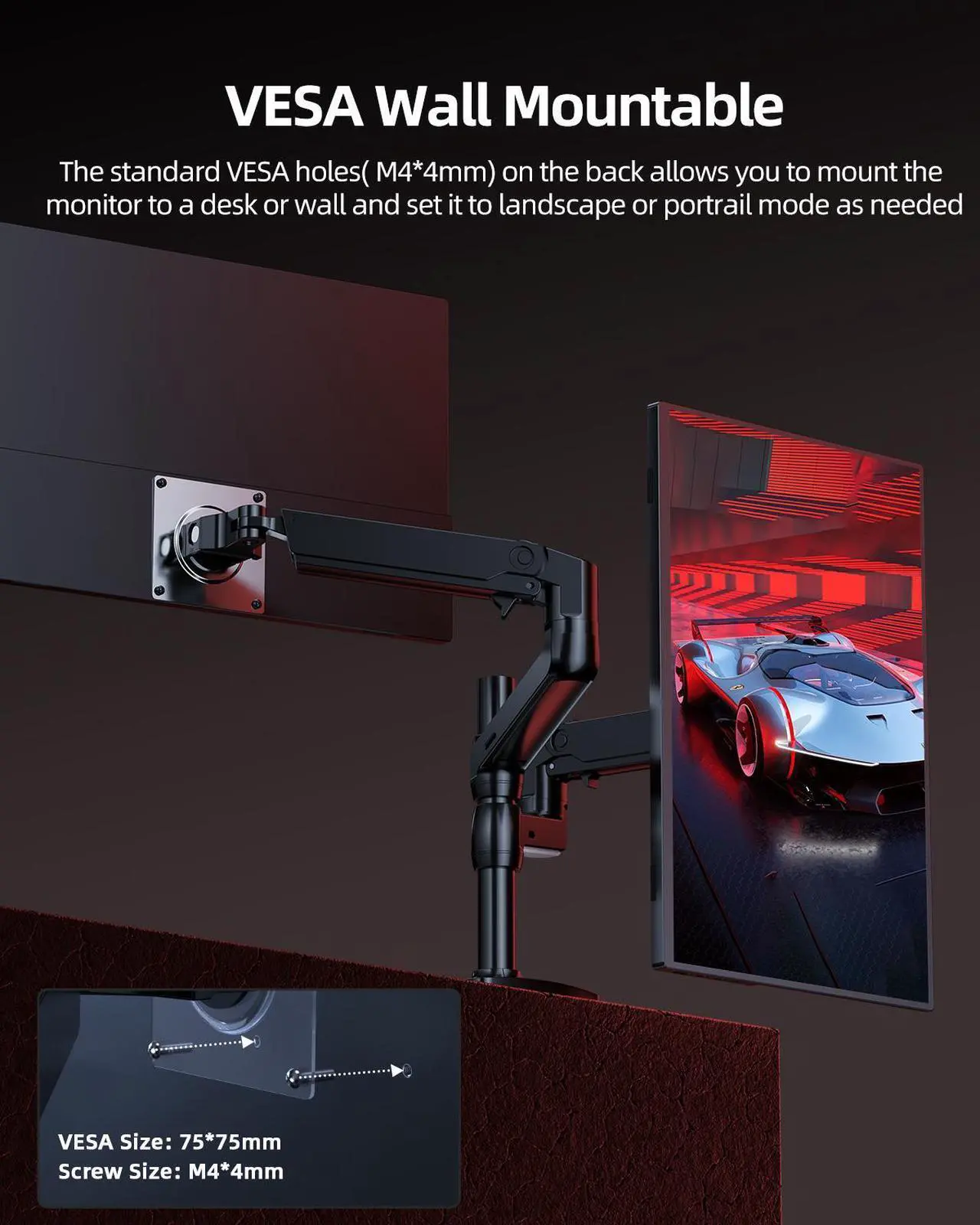 Alt view image 7 of 7 - UPERFECT 16" 2K QHD 144Hz Portable Gaming Monitor with HDR, FreeSync, VESA Mount, Smart Case, and Wide Compatibility for PC, Console, Phone