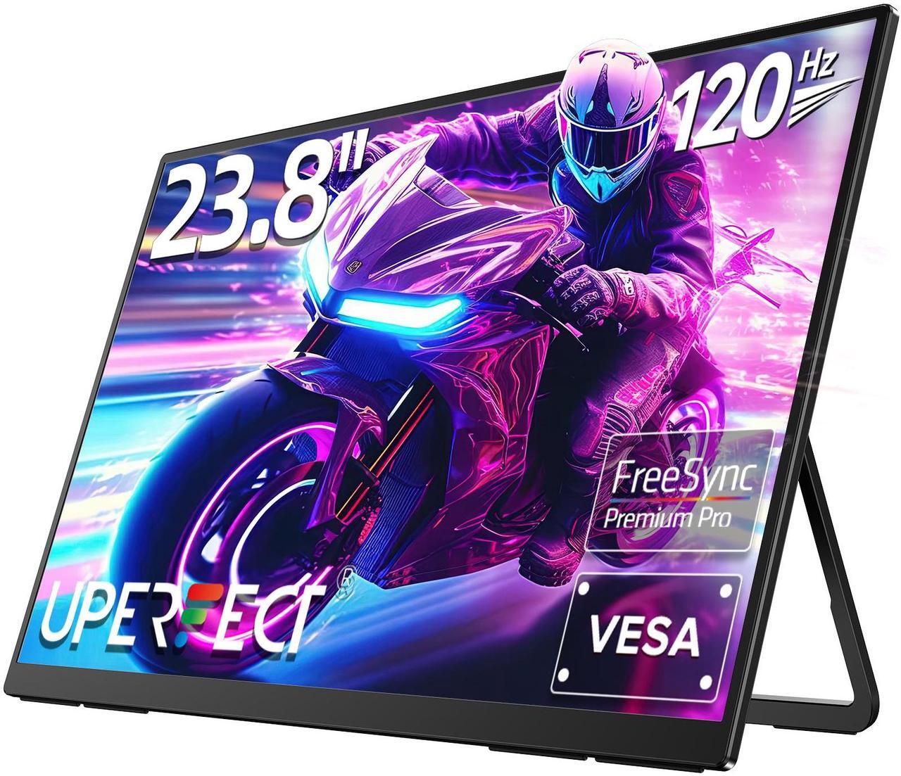 Main image of UPERFECT 24" 120HZ Portable Monitor w/ 180°Adjustable Kickstand & VESA, Large Portable Gaming Monitor with HDMI Type C, External Portable Monitor for Laptops, Steamdeck, MacBook, Phones, Mini PC