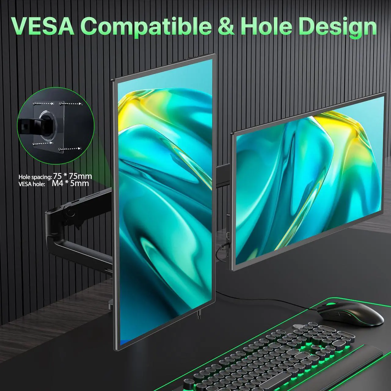 Alt view image 7 of 7 - UPERFECT 21.5" 120Hz Portable Monitor with Kickstand & VESA Large Portable Gaming Monitor with HDMI Type C, External Portable Monitor for Laptops, Steamdeck, MacBook, Phones, Mini PC