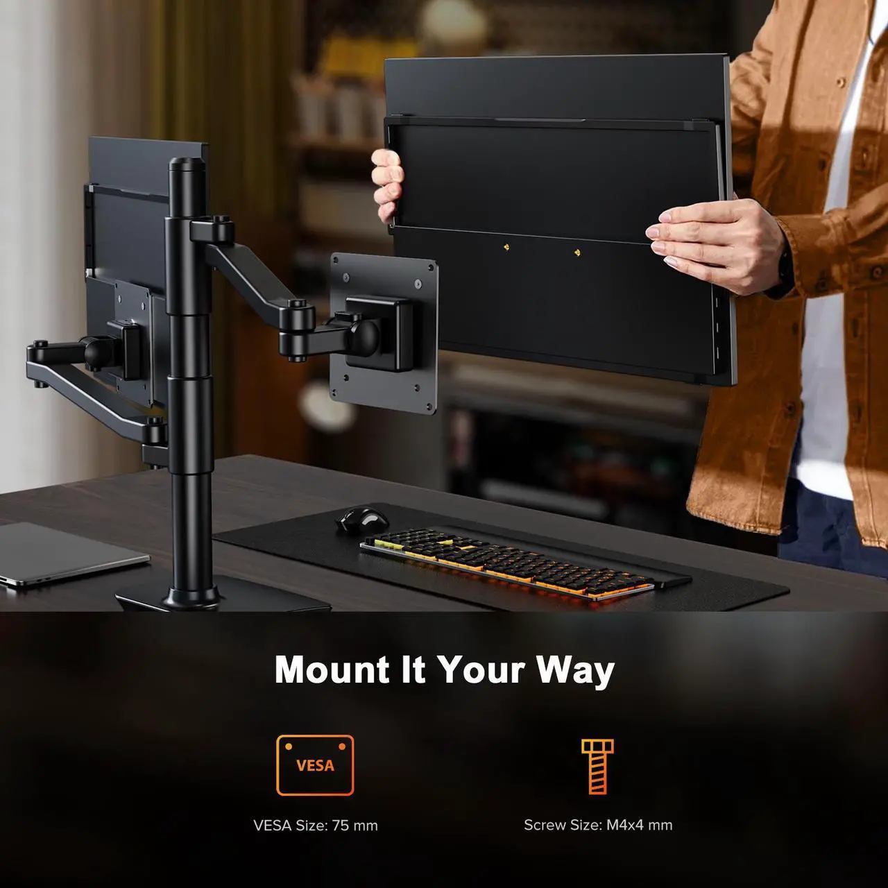 Alt view image 5 of 7 - UPERFECT 24.5" Portable Monitor with Stand - 240Hz Refresh Rate, 1920*1080, 240HZ HDMI/Type-C, for Work & Gaming