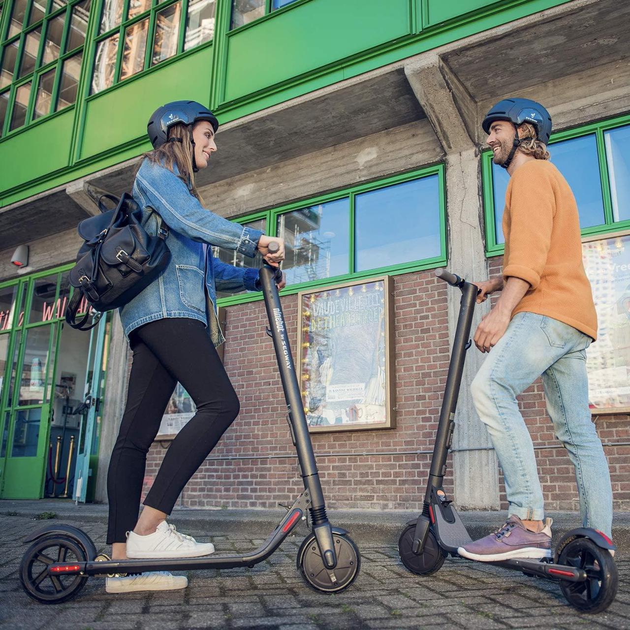 Alt view image 5 of 7 - Segway Ninebot ES2 Electric Kick Scooter, Lightweight and Foldable, Upgraded Motor Power, Dark Grey