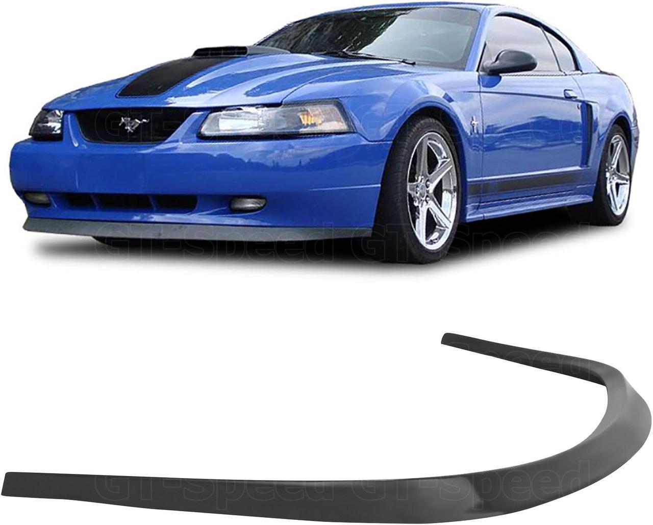 Main image of GT-Speed OE Style PU Front Bumper Lip for 1999-2004 Ford Mustang Base GT - Single Pack, Unpaint Black, Come with Hardware