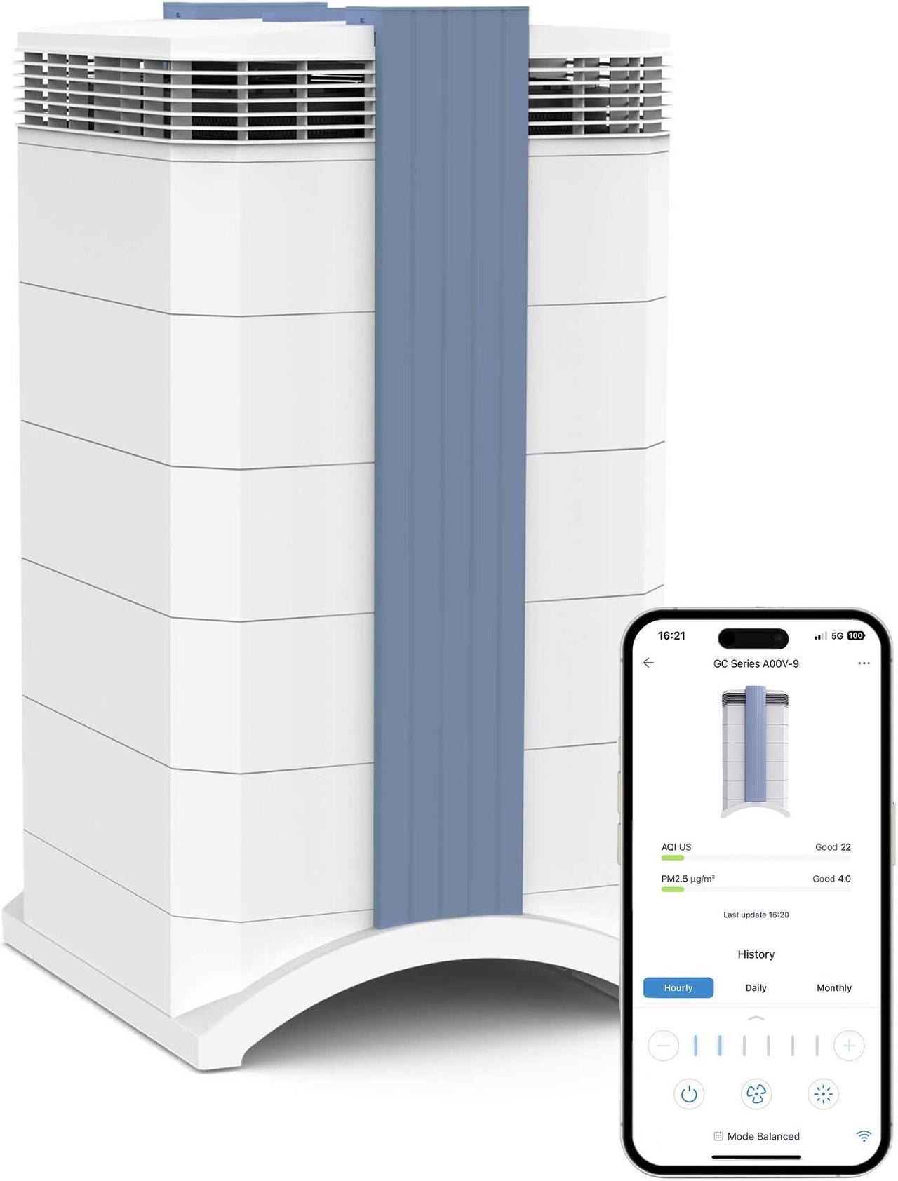 Main image of IQAir GC MultiGas XE Air Purifier  Smart MultiGas Filtration for Rooms up to 1125 sq ft - Chemicals, Odors, VOCs, and Particles, Swiss Made, WiFi Enabled