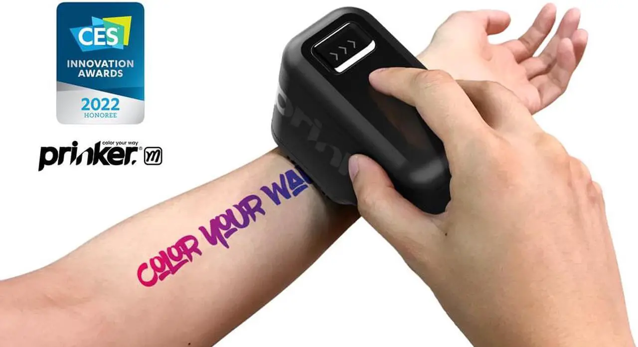 Main image of Prinker M Temporary Tattoo Device Package for Your Instant Custom Temporary Tattoos with Premium Cosmetic Full Color - Compatible w/iOS & Android devices