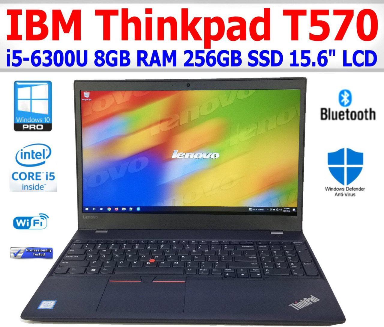 LENOVO THINKPAD T570 LAPTOP I5-6300U 8GB RAM 256GB SSD WIN10PRO