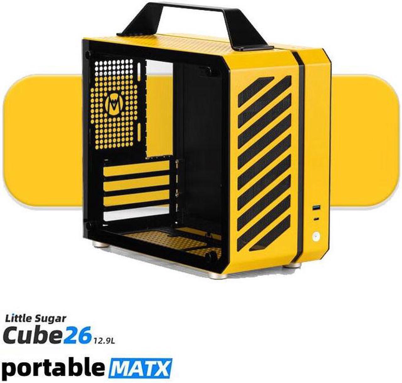 Main image of Mechanic Master C26 Desktop Portable Mini MATX Case with Handle | 13.2L | SFX PSU Compatible | MATX Motherboard | 310mm GPU | 135mm Air Cooling  (Vitality Yellow)