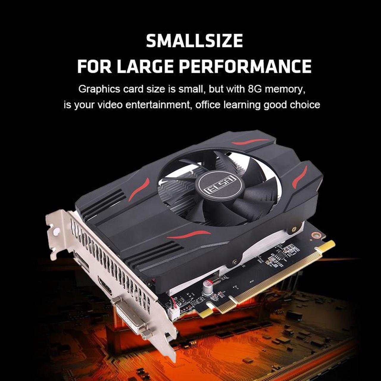 Alt view image 6 of 7 - ELSA AMD Radeon RX 550 8GB GDDR5 128-Bit PCI Express 3.0 x 8 Video Card 1 x HDMI,1 x DP,1 x DVI-D,Desktop Computer PC Video Gaming Graphics Card