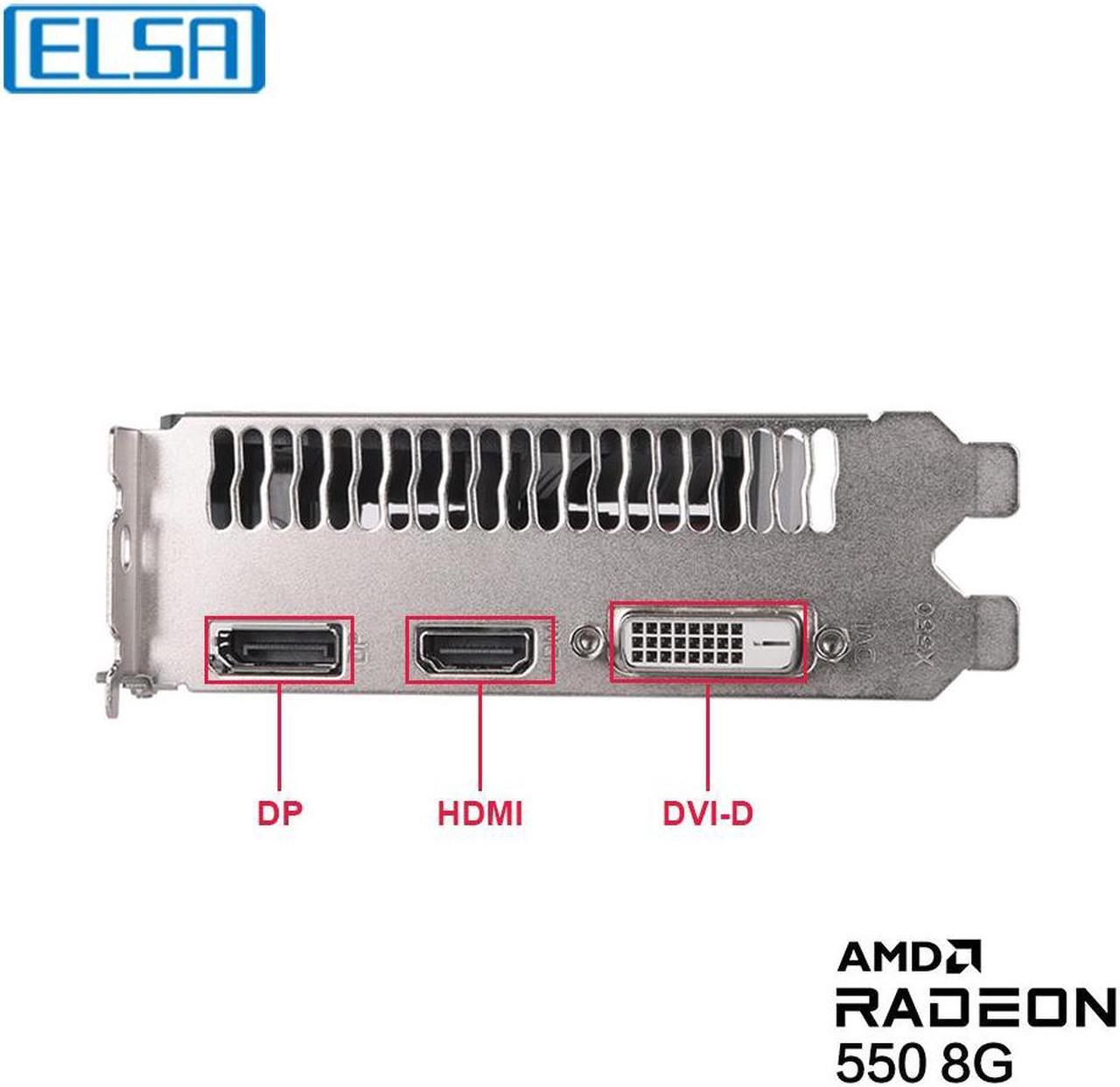Alt view image 4 of 7 - ELSA AMD Radeon RX 550 8GB GDDR5 128-Bit PCI Express 3.0 x 8 Video Card 1 x HDMI,1 x DP,1 x DVI-D,Desktop Computer PC Video Gaming Graphics Card