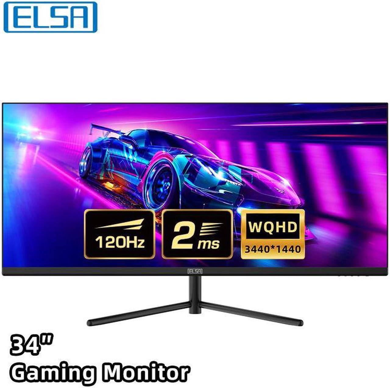 Main image of ELSA 34'' Ultrawide 21:9 WQHD 3440x1440 120hz 5ms Response VA Gaming Monitor FreeSync 118% sRGB DisplayPort,HDMI,34G1