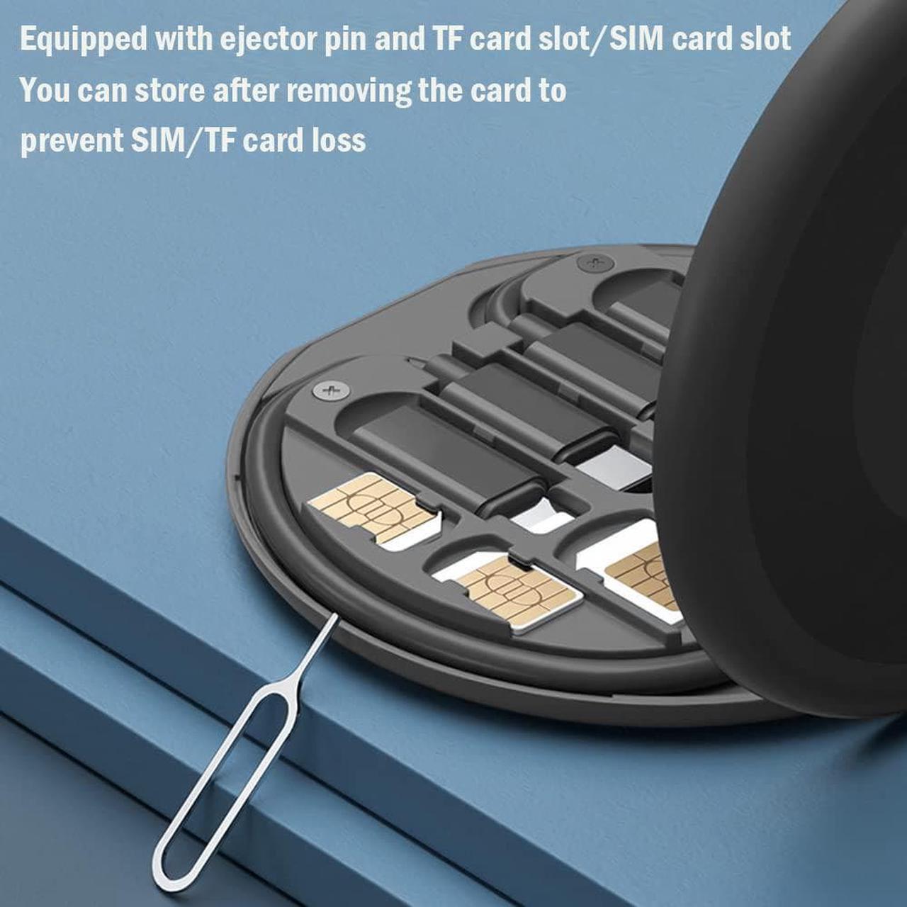 Alt view image 5 of 7 - Yesimla USB C Adapter Cable Kit, Multi Charging Cable Case Convertor USB C to Lightning/Type C/Micro/USB A Adapter, Data Transfer Contains Card Slot for Traveling, Use as Phone Holder (Black)