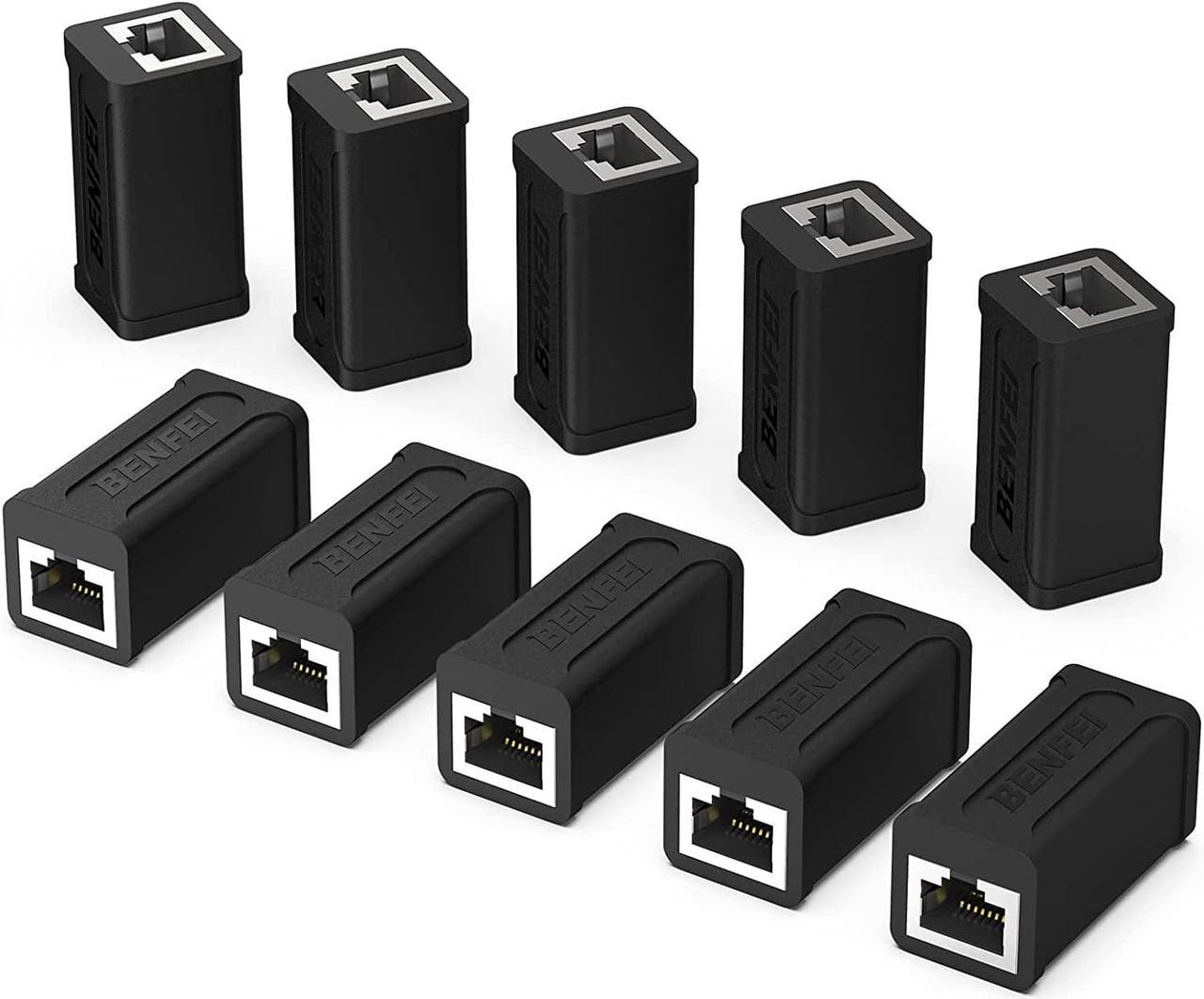 BENFEI RJ45 Inline Coupler, 10 Pack Cat7 Cat6 Cat5e Ethernet Coupler Female to Female