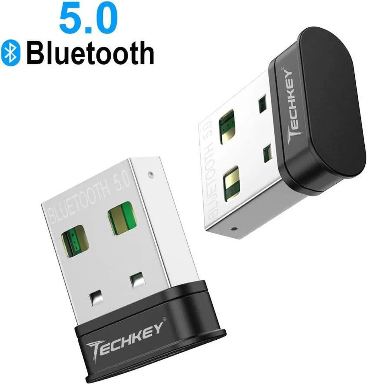 Alt view image 2 of 7 - USB Bluetooth Adapter for PC Receiver - Techkey Mini Bluetooth 5.0 EDR Dongle transmitter for Computer Desktop Transfer for Laptop Bluetooth Headset Speaker Keyboard Mouse Printer Windows11/10/8.1/8/7