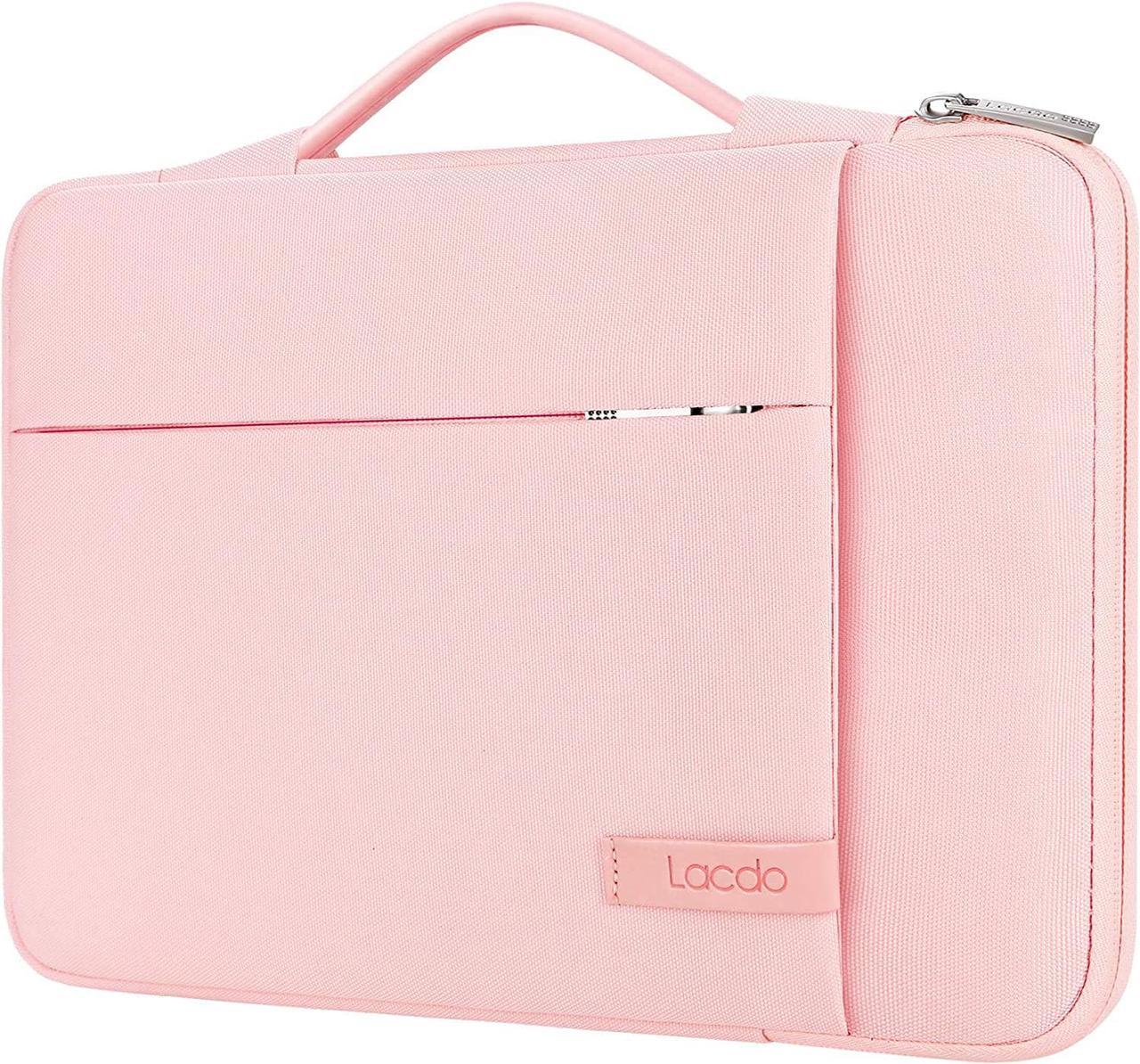 Lacdo 15.6 Inch Laptop Sleeve Case Computer Bag for 15.6" MSI GF63, HP 15-dy1731ms/Pavilion, Asus FX505/Chromebook, Acer Aspire 5 3/Chromebook 315, Lenovo Thinkpad, Dell Inspiron 15 Notebook Bag, Pink