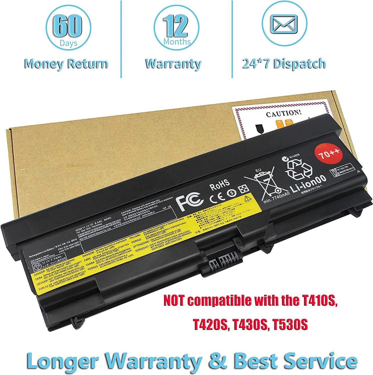 Alt view image 4 of 7 - Bovekeey T430 W510 70++ 0A36303 Battery 94Wh for Lenovo ThinkPad T420 T410 T530 T520 T510 W530 W520 L430 L420 L412 L530 L520 L512 45N1011 45N1010 45N1005 42T4791