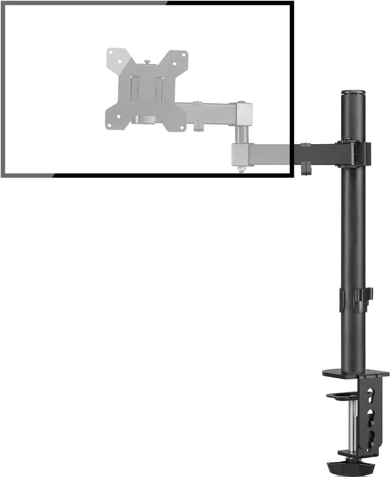 Bracwiser Single Fully Adjustable Monitor Arm Stand Mount Fits One Screen 13-32 inch 22lbs for Monitor Computer Screen 13 15 17 19 20 22 23 24 26 27 30 32 inch VESA 75 100 (MD7421)