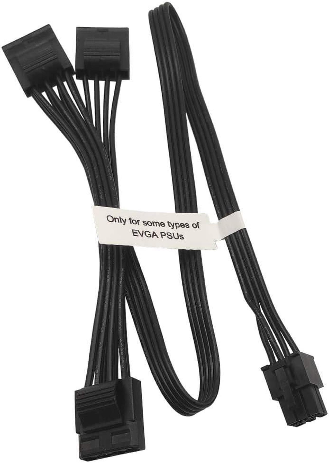 COMeap 6 Pin to 3X 4 Pin Molex Hard Drive Power Adapter Cable for Some Types of EVGA Modular PSUs 20-in(50cm)