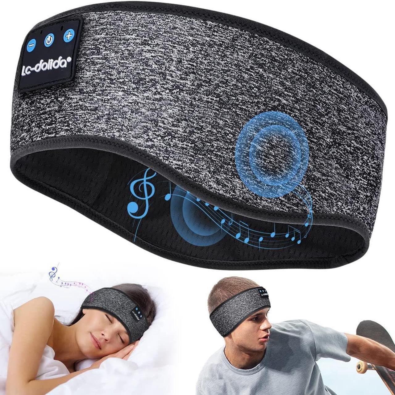 Sleep Headphones Bluetooth Sports Headband Wireless Music Headband Handfree Sleeping Headset, IPX6 Waterproof Headphones, Perfect for Workout Travel Insomnia Meditation Yoga and Relaxation