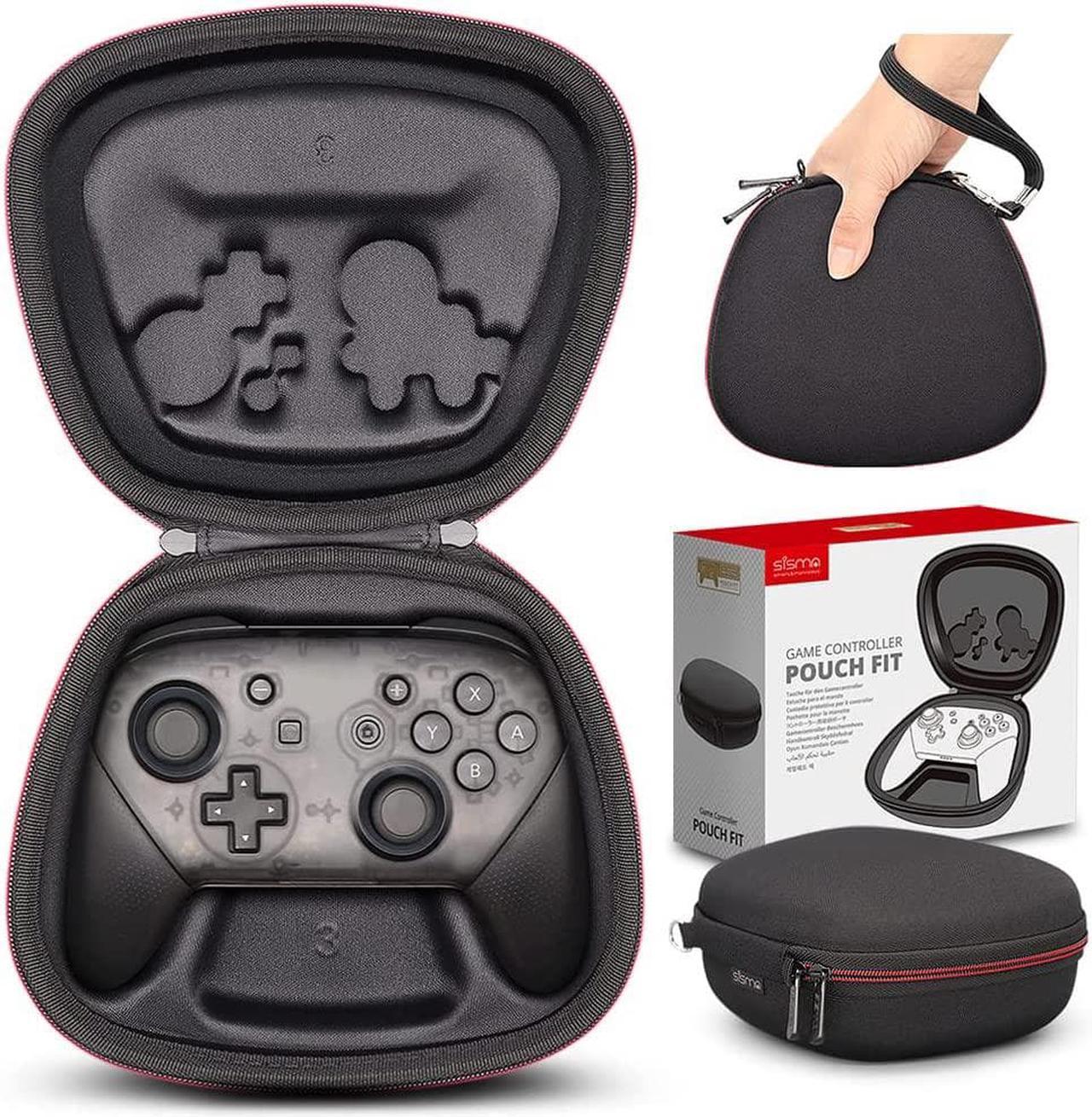 sisma Switch Controller Case Compatible with Nintendo Switch Pro Controller, Home Safekeeping Controller Holder Travel Protective Cover Storage Case Black Carrying Bag