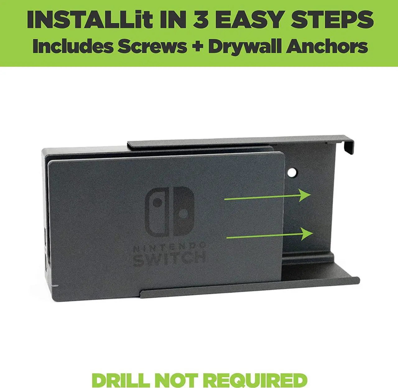 Alt view image 6 of 7 - HIDEit Mounts Switch Wall Mount - American Company, Steel Mount for Nintendo Switch and Nintendo Switch OLED to Safely Store Your Switch Console