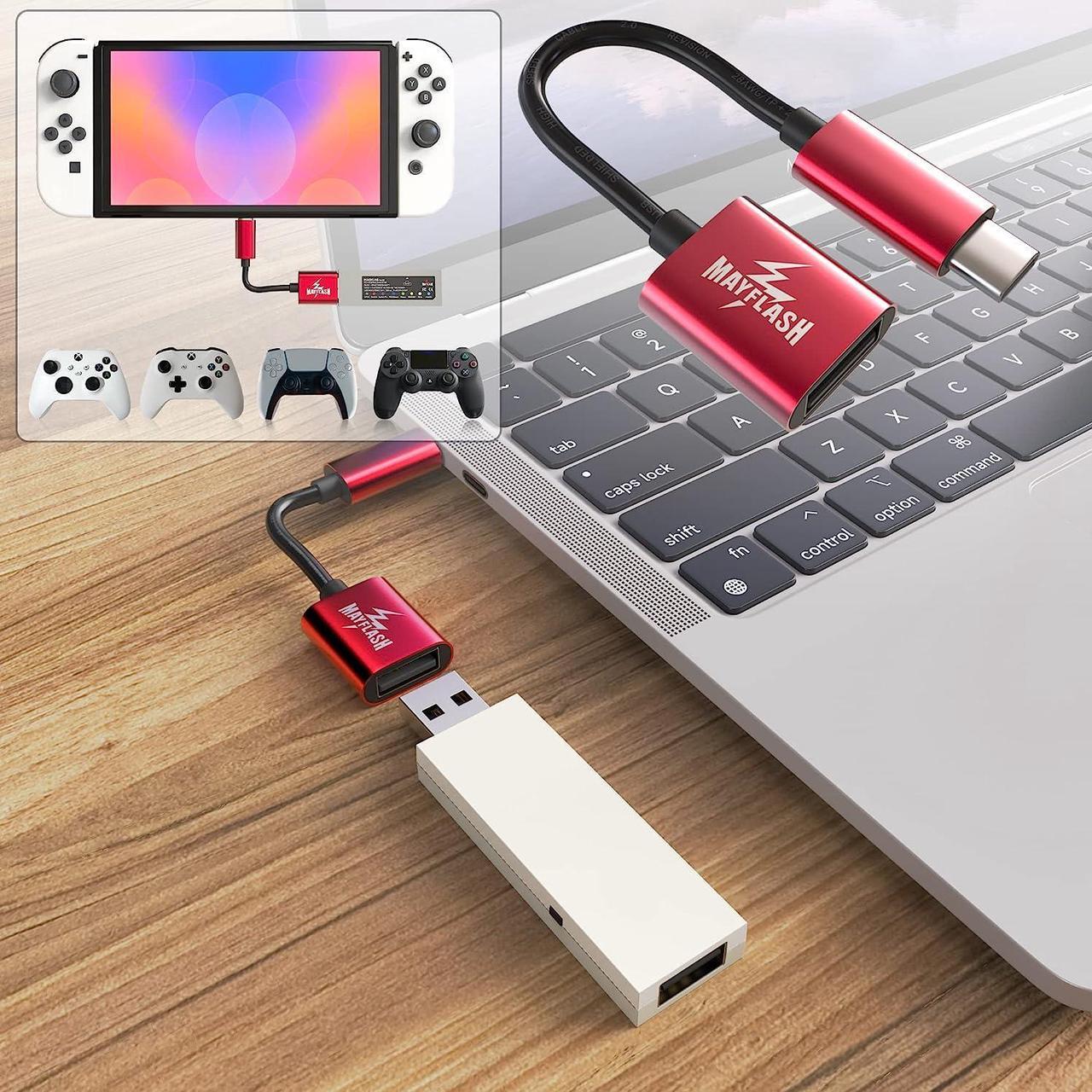 Alt view image 3 of 6 - MAYFLASH Magic NS Wireless Bluetooth Controller USB Adapter for Switch, Steam Deck, macOS, Windows, Raspberry Pi, Compatible with Xbox Series S/X,PS5 Controller and More