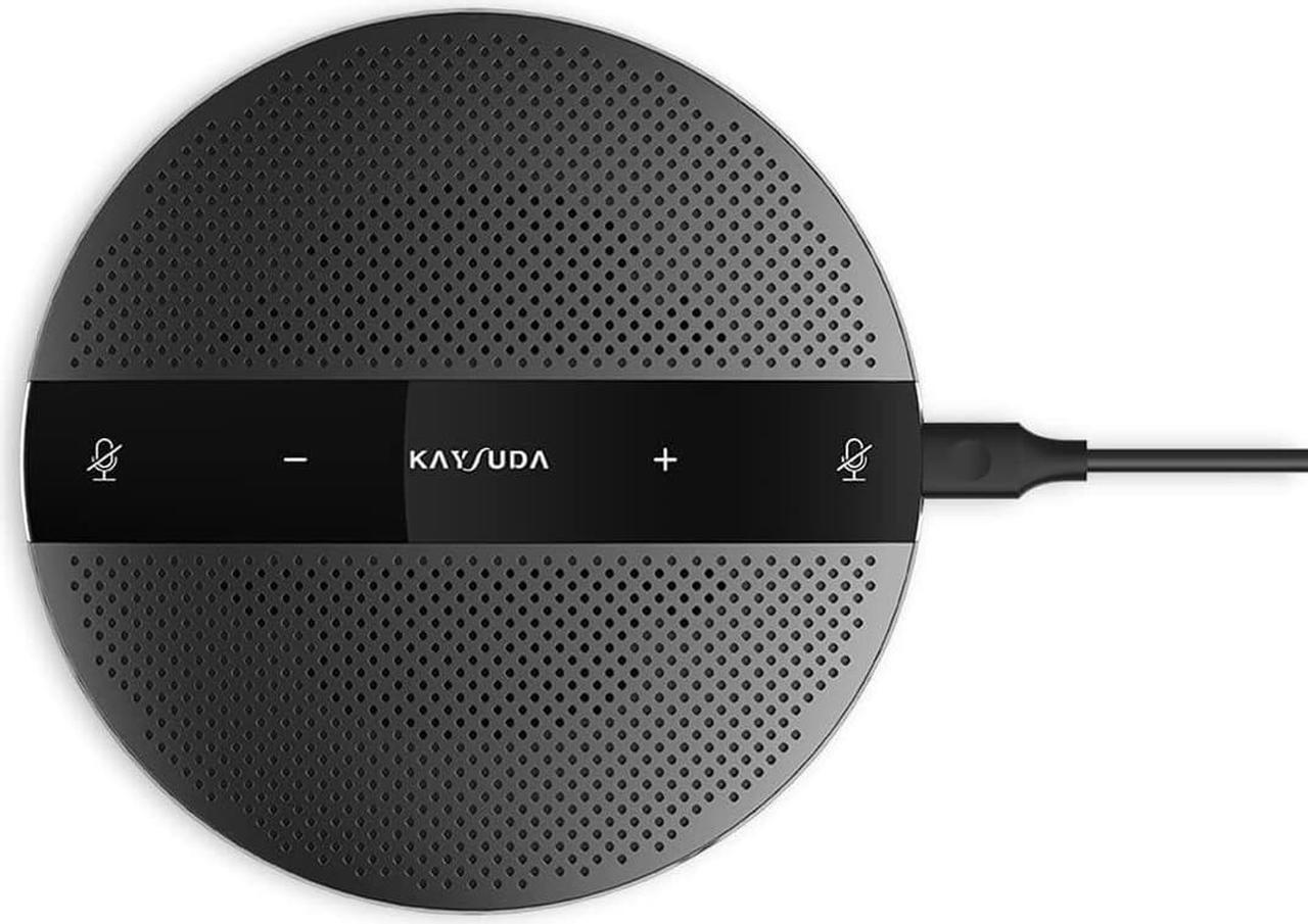 Kaysuda USB Speaker Phone 360° Omnidirectional Microphone Portable Conference Speakerphone Echo Cancellation for Skype Business of Microsoft Lync, VoIP Calls, Webinar, Phone, Call Center, Recording