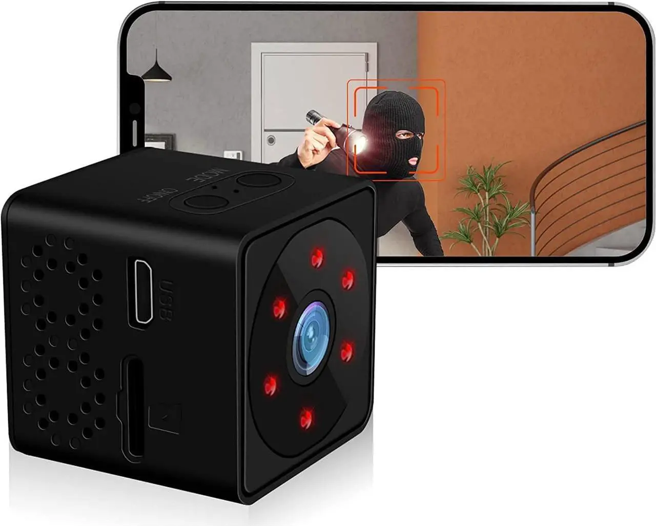 Main image of 2022 Spy Camera WiFi Mini Hidden Camera, Nanny Cam, 4K Ultra HD Hidden Cameras for Home, Night Vision, Motion Detection Alarm, Small Body Camera, Mini Camera WiFi, Spy Cam (Free 32G SD Card Included)